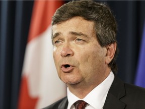 Alberta's Minister of Agriculture and Forestry Oneil Carlier discusses the dismissal of the board of directors for the Agriculture Financial Services Corportation  on Monday June 13, 2016.