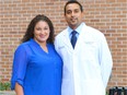 Lisa Alamia, who has unexplainable foreign accent syndrome, with Dr. Toby Yaltho, an Edmonton-raised neurologist who received his undergraduate degree from the University of Alberta and practises at the Houston Methodist Sugar Land Hospital.