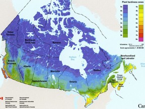 Natural Resources Canada has created the Canadian zone map, outlining the country's eight climactic zones, ranging from 0 (Nunavut) to 8 (Victoria).