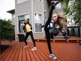 Sisters Taylor Hatala, 13, left, and Reese Hatala, 9, show off the choreography they will be performing during Justin Bieber's show in Edmonton at their home in Sherwood Park, Alta.,on Tuesday, June 14, 2016.