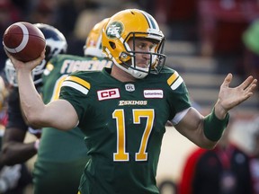 Edmonton Eskimos quarterback Thomas DeMarco.