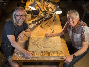 University of Alberta researchers Michael Caldwell and Philip Currie spent almost a decade studying the first complete pterodactyl fossil found in Lebanon.