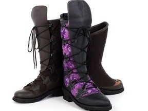Red Frog Boots are designed and manufactured by Edmonton-based Angus Pecover.
