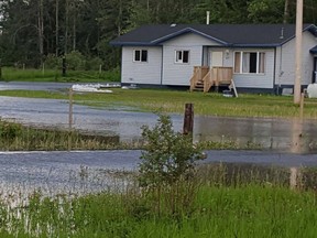 A local state of emergency was declared Monday after flooding forced more than 100 people from their homes on Dene Tha' First Nation in northern Alberta.