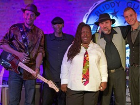 Chicago's Mississippi Heat blues band performs here Saturday to mark the 10th anniversary of the Edmonton Blues Society.  Harmonica man Pierre Lacocque (second from right) is the one remaining founding member of the band.