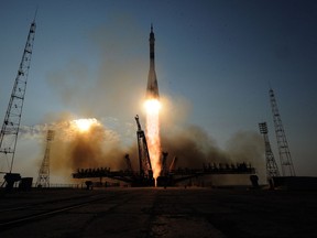 Russia's Soyuz MS-01 spacecraft.
