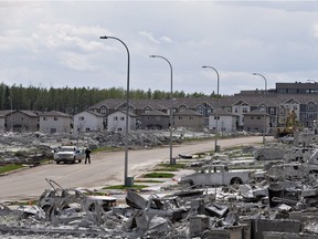 The devastated area of Timberlea in Fort McMurray.