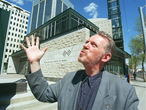 Mike Cooney outside the Winspear Centre in 1998.