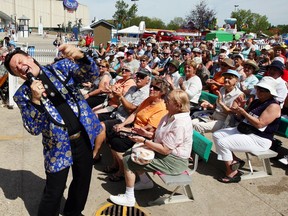 Bobby Curtola entertains the crowd at the Telus Stage during Capital EX in Edmonton, Alberta on July 22, 2009.