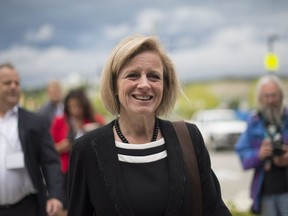 Rachel Notley arrives for a meeting of provincial premiers in Whitehorse, Yukon, Thursday, July, 21, 2016.