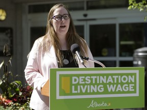 Alberta Labour Minister Christina Gray announced changes to the province's minimum wage rates at the Muttart Conservatory in Edmonton on Thursday June 30, 2016, as Alberta moves forward towards a $15-per-hour minimum wage by 2018.