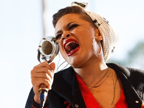 Andra Day performs during Interstellar Rodeo at Edmonton's Hawrelak Park on Friday, July 22, 2016.