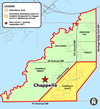 Option 2 for attendance boundaries for a new school in the Chappelle neighbourhood