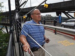 Director of special projects Byron Nicholson on the High Level Bridge.