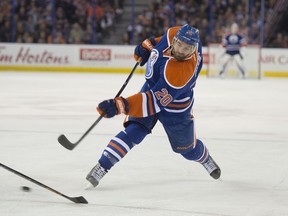 EDMONTON, AB. NOVEMBER 3,  2015 - Luke Gazdic  of the Edmonton Oilers, at Rexall Place in Edmonton.  Shaughn Butts/Edmonton Journal
