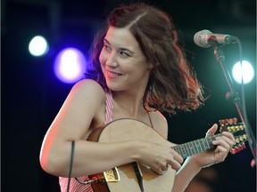 Lisa Hannigan performs on the main stage at the 2013 Edmonton Folk Music Festival.