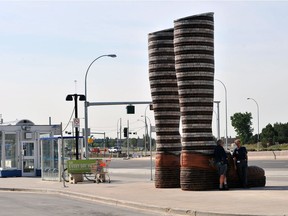 The feet at Southgate would inspire thousands of transit-promoting selfies if they were made to climb and sit on, says Edmonton's Transit System Advisory Board.