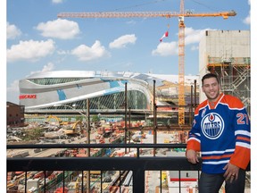 EDMONTON ALBERTA: Milan Lucic, the newest Edmonton Oiler, stands for a photo after a press conference in Edmonton July 1, 2016.