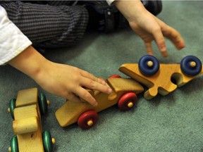 A 2011 file photo shows a child playing in a kindergarten  classroom at the Waldorf school, an independent Edmonton school.