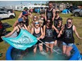 Big Valley Jamboree fans kept cool in a pool in 2015. The event returns this week to Camrose.