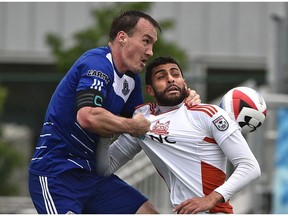 FC Edmonton will head to face the Indy Eleven on Saturday without captain Albert Watson, left, who returned to Ireland due to the sudden death of his father.