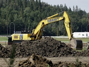 A new riding arena was under construction at the Whitemud Equine Centre in Edmonton on Wednesday July 27, 2016.