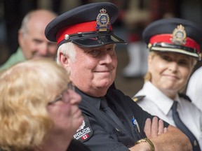 Edmonton Police Service Constable Dan Murray was honoured by colleagues after 45 years of service to police and to the community on July 11, 2016.