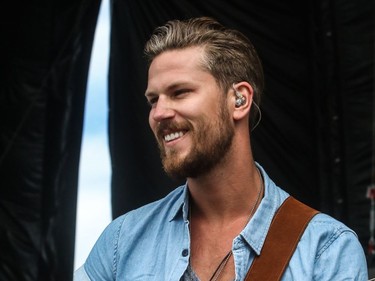 Frontman for Canadian county music act High Valley, Curtis Rempel, performs at Big Valley Jamboree in Camrose, Alta. on July 31, 2016.