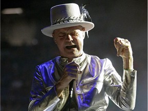 Gord Downie, from the Canadian rock band The Tragically Hip, performs in concert at Rexall Place in Edmonton on Thursday, July 28, 2016. The 52-year-old Downie revealed earlier this year that he had terminal brain cancer.