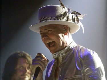 Gord Downie, from the Canadian rock band The Tragically Hip, performs in concert at Rexall Place in Edmonton on Thursday July 28, 2016. The 52-year-old Downie revealed earlier this year that he had terminal brain cancer.