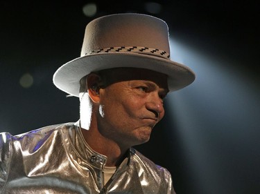 Gord Downie, from the Canadian rock band The Tragically Hip, performs in concert at Rexall Place in Edmonton on Thursday July 28, 2016. The 52-year-old Downie revealed earlier this year that he had terminal brain cancer.