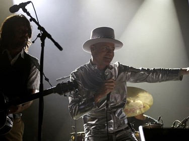 Gord Downie, from the Canadian rock band The Tragically Hip, performs in concert at Rexall Place in Edmonton on Thursday July 28, 2016. The 52-year-old Downie revealed earlier this year that he had terminal brain cancer.