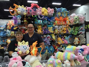 John and Mary Dorosario have sold Pokemon stuffed toys at K-Days for six years, and say that they've seen a whole new generation show interest in their products, they think, because of wildly-popular, augmented-reality video game, Pokemon Go.