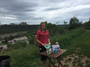 Kerri Robinson, an engineer with the City of Edmonton, announced the launch of a campaign asking residents to reduce chemicals that might flow into the North Saskatchewan River.