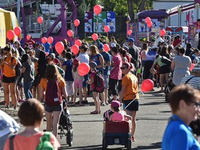 Balloons add to the atmosphere at the K-Days Monday Morning Magic event, on July 25, 2016.