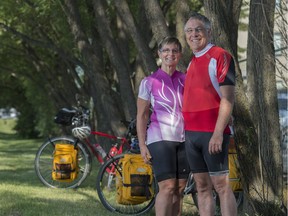 Roz and Jeff Tonner of Edmonton are training for a six-month ride from Kenya to South Africa. The couple took up cycling just five years ago and have already ridden through South America.