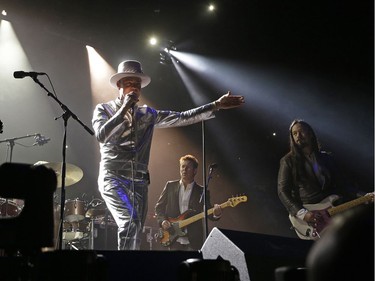 The Tragically Hip perform in concert at Rexall Place in Edmonton on Thursday July 28, 2016. Gord Downie, the Canadian rock band's 52-year-old lead singer, revealed earlier this year that he had terminal brain cancer.