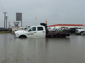 Heavy rain caused flooding in parts of Fort McMurray over the weekend.