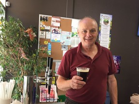 Michael Kalmanovitch of Earth's General Store downtown is serving a new line of cold brewed nitro coffee in his cafe.