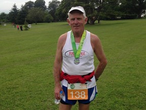 Edmonton's Ken Davison, 71, broke two toes while running the Mourne Way Extreme 26 Marathon in his native Northern Ireland last month and used sheep's wool to make string and bind his broken toes to his three good ones. He ran the last 31 km in the 42-km marathon in pain, but finished.