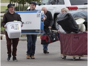 Approximately 725 students move into the MacEwan University student residence in Edmonton on Aug. 28, 2016.