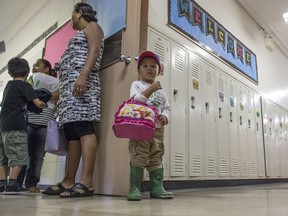 About 450 students returned to school at St. Alphonsus Catholic Elementary/Junior High School on Aug. 9, 2016.