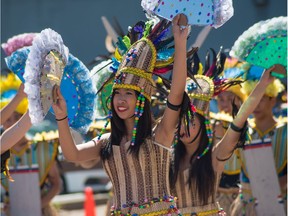 Dancers take part in the Cariwest parade on Aug. 8, 2015.