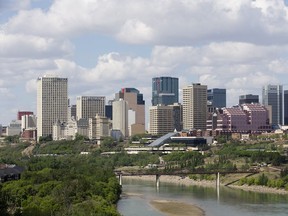 Edmonton city skyline.