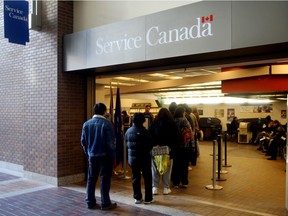The Service Canada office at Canada Place in Edmonton.