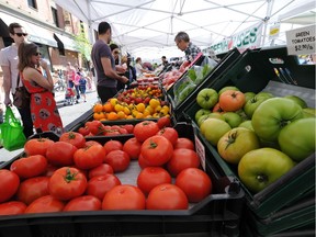 The farmers markets on 104 Street in downtown Edmonton.