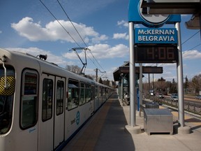 Police believe a man was assaulted near the McKernan-Belgravia LRT platform on Monday night.