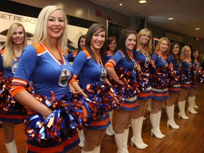 The Octane, the Oilers cheer team, photographed when the group was introduced for the first time at Rexall Place on Dec. 14, 2010. The squad is being discontinued for the 2016-17 season.