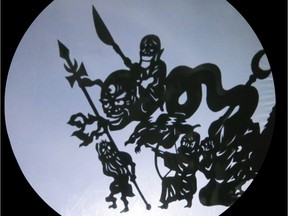 Hitodama is a "scary" Japanese shadow show, produced by Mochinosha Puppet Company.