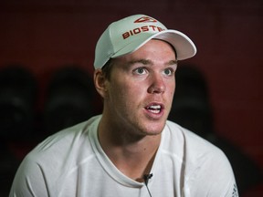 Edmonton Oilers Connor McDavid is interviewed at St. Michael's College School Arena in Toronto on Monday August 22, 2016. Ernest Doroszuk/Toronto Sun/Postmedia Network